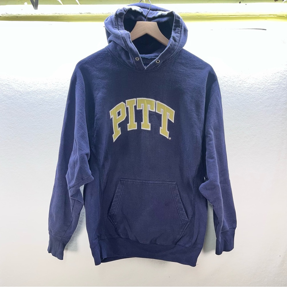 Pitt Panthers Steve & Barry’s Heavyweight Hoodie‎ Men’s S Navy Nice 2900